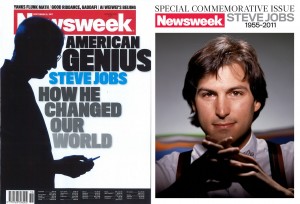 Две обложки, посвященные Стиву Джобсу.